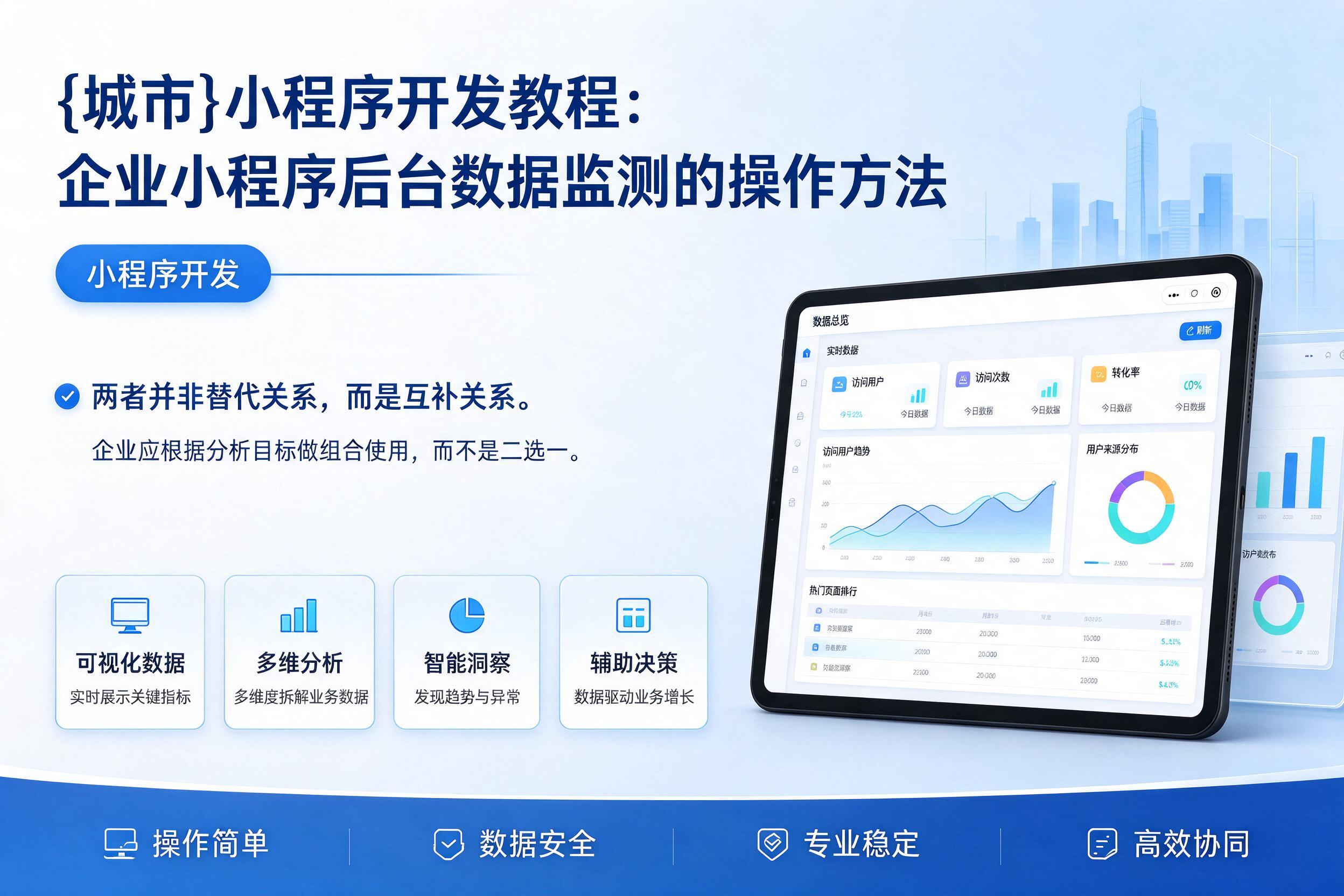 辰溪小程序开发教程：企业小程序后台数据监测的操作方法